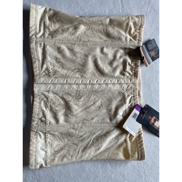 Maidenform Curve-Loving Waistnipper Shapewear Size L Silky Beige Floral Patter - Picture 3 of 9